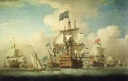 Monamy, Peter A fleet coming to anchor oil painting picture wholesale